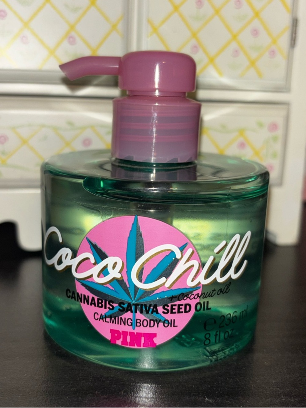 Pink Victorias Secret Calming Body Oil - Women Bath & Body